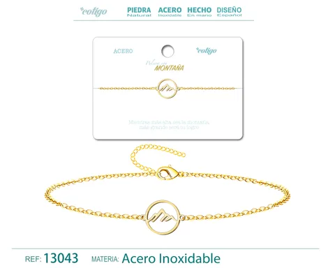 PULSERA MONTA?AACERO DORADO