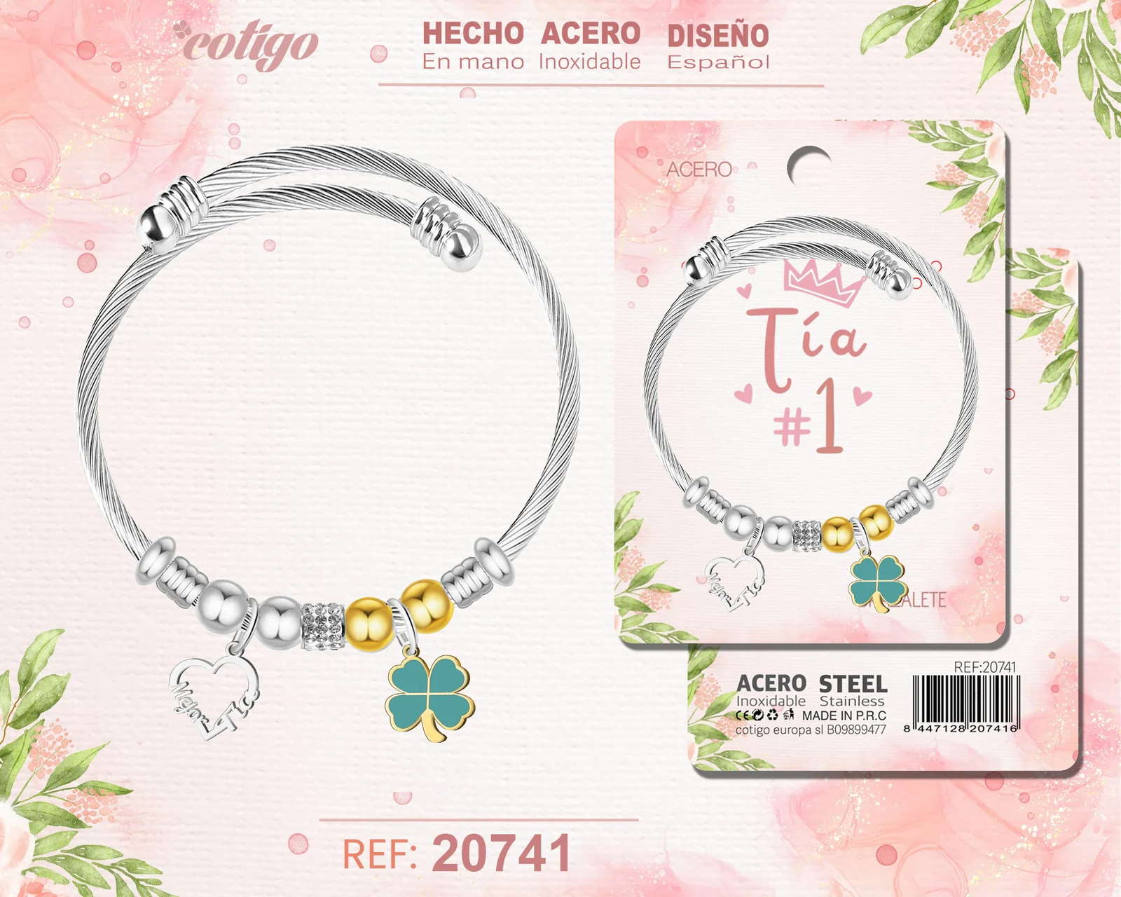 BRAZALETE ACERO PARA TIA