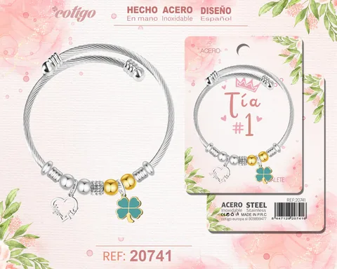 BRAZALETE ACERO PARA TIA