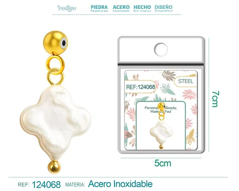CHARM ACERO DORADO CHAPADO ORO 14 K-CON BOLA DE GOMA
