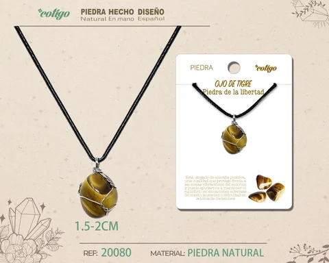 COLGANTE PIEDRA NATURAL- OJO TURCO