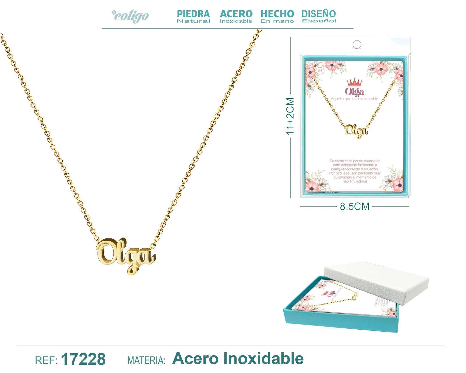 COLLAR OLGA ACERO COLOR DORADO