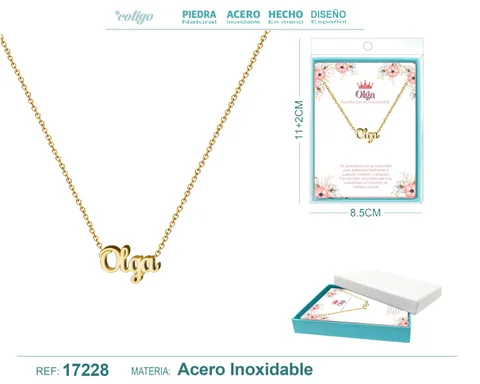 COLLAR OLGA ACERO COLOR DORADO