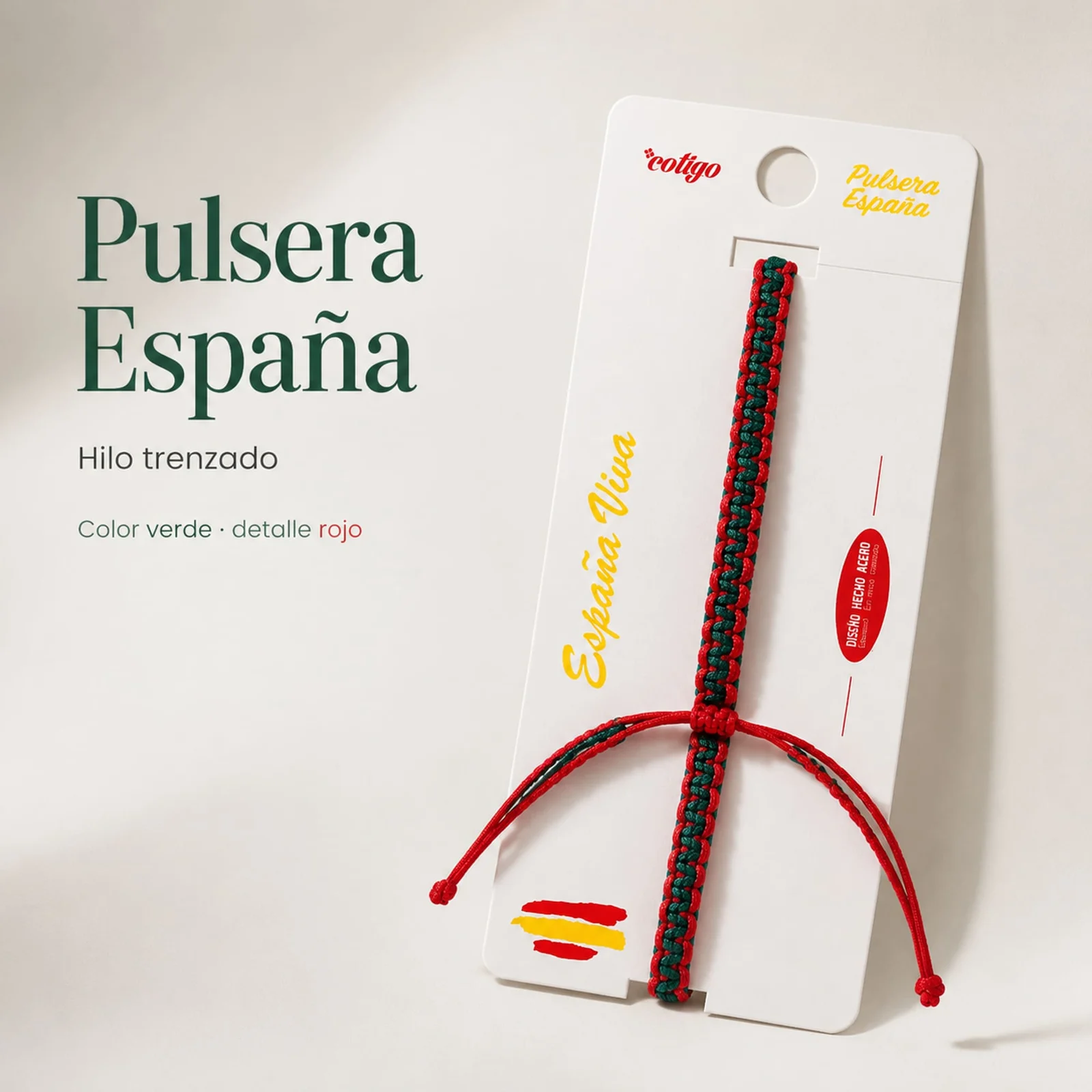 PULSERA BANDERA ESPAÑA VERDE