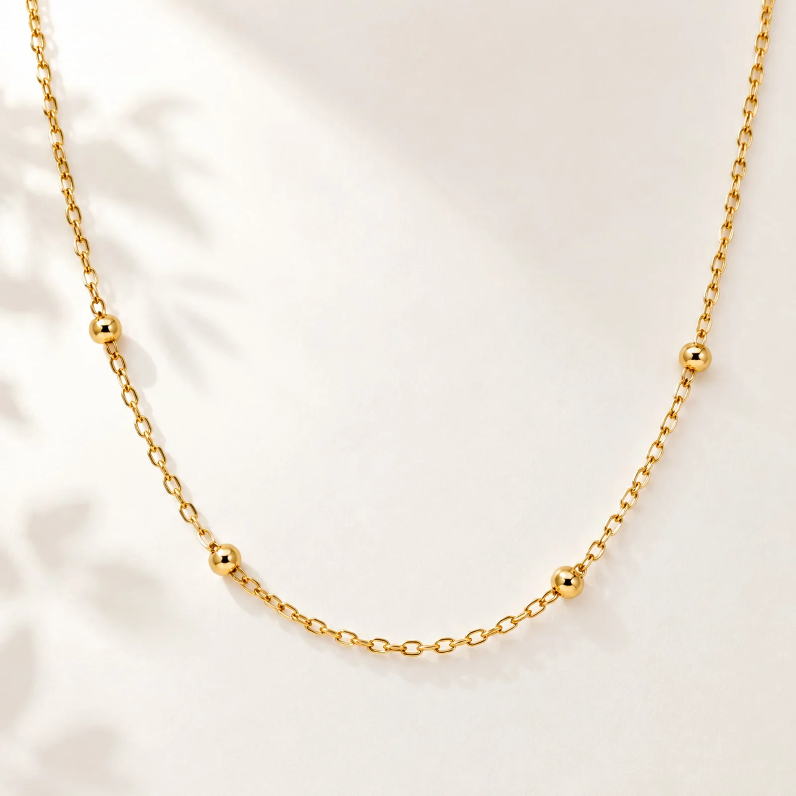 COLLAR DE CADENA ACERO DORADO