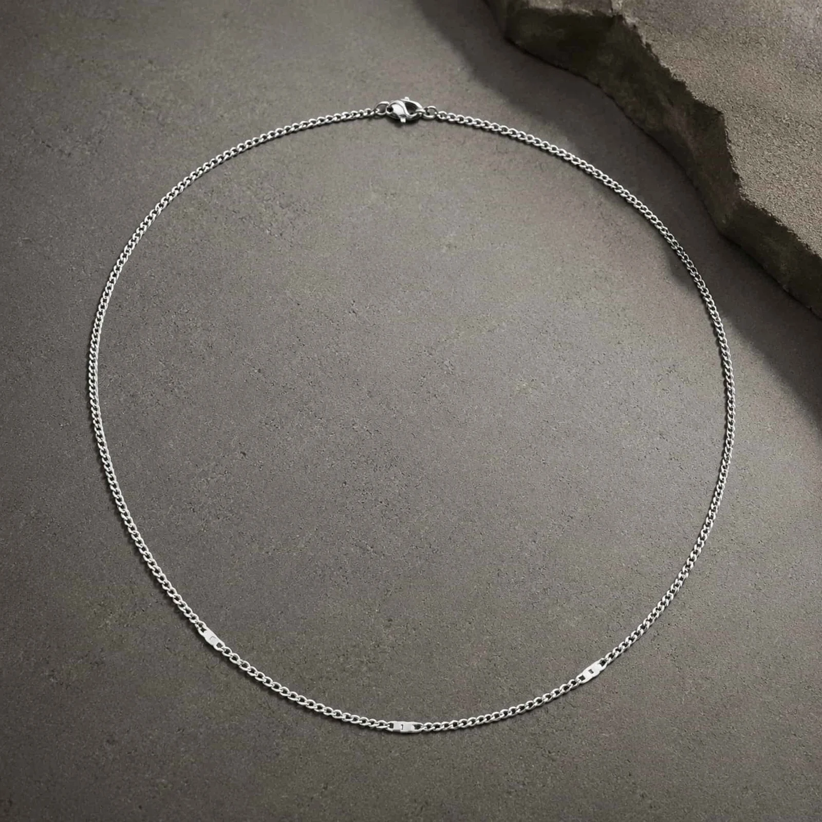 COLLAR DE CADENA ACERO PLATEADO