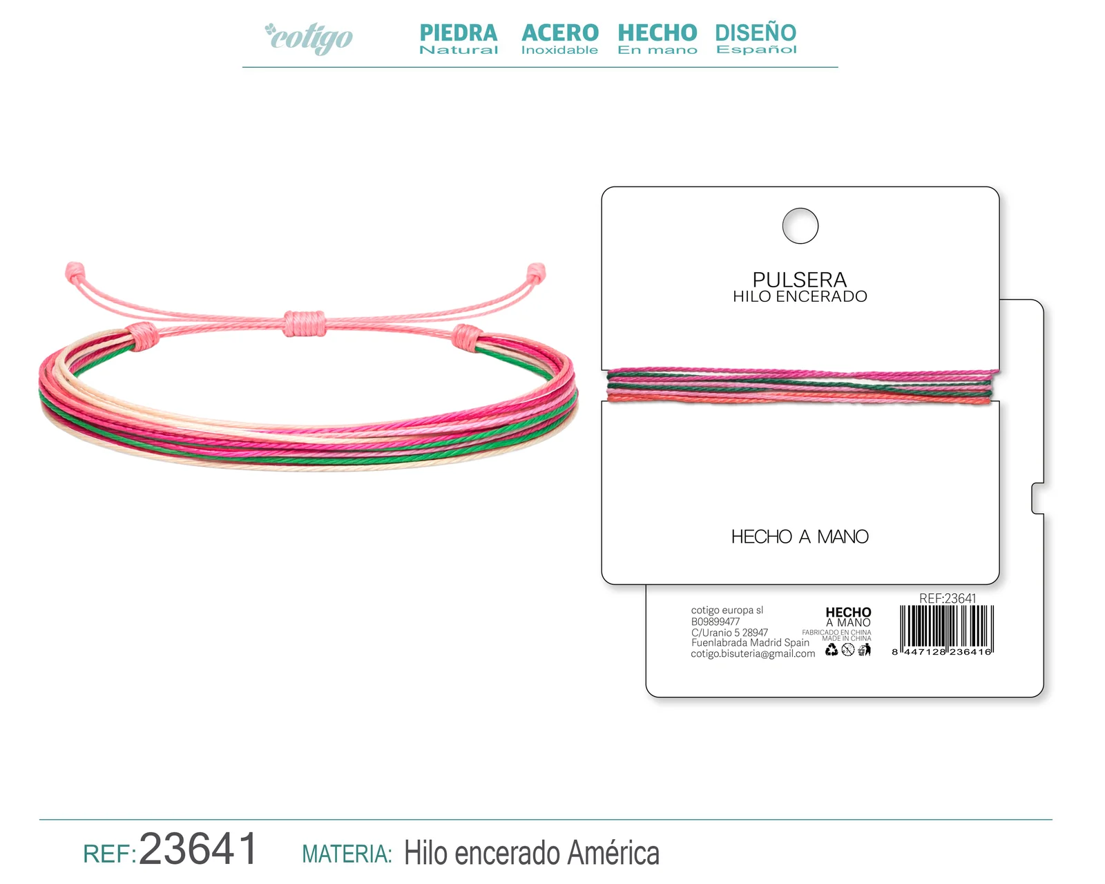 PULSERA HILO ENCERADO