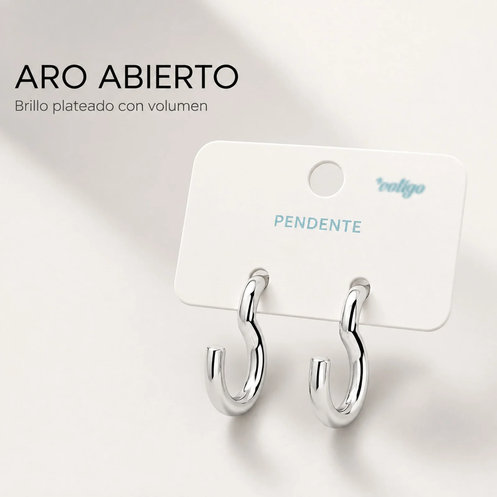 Pendiente de Plástico Metalizado