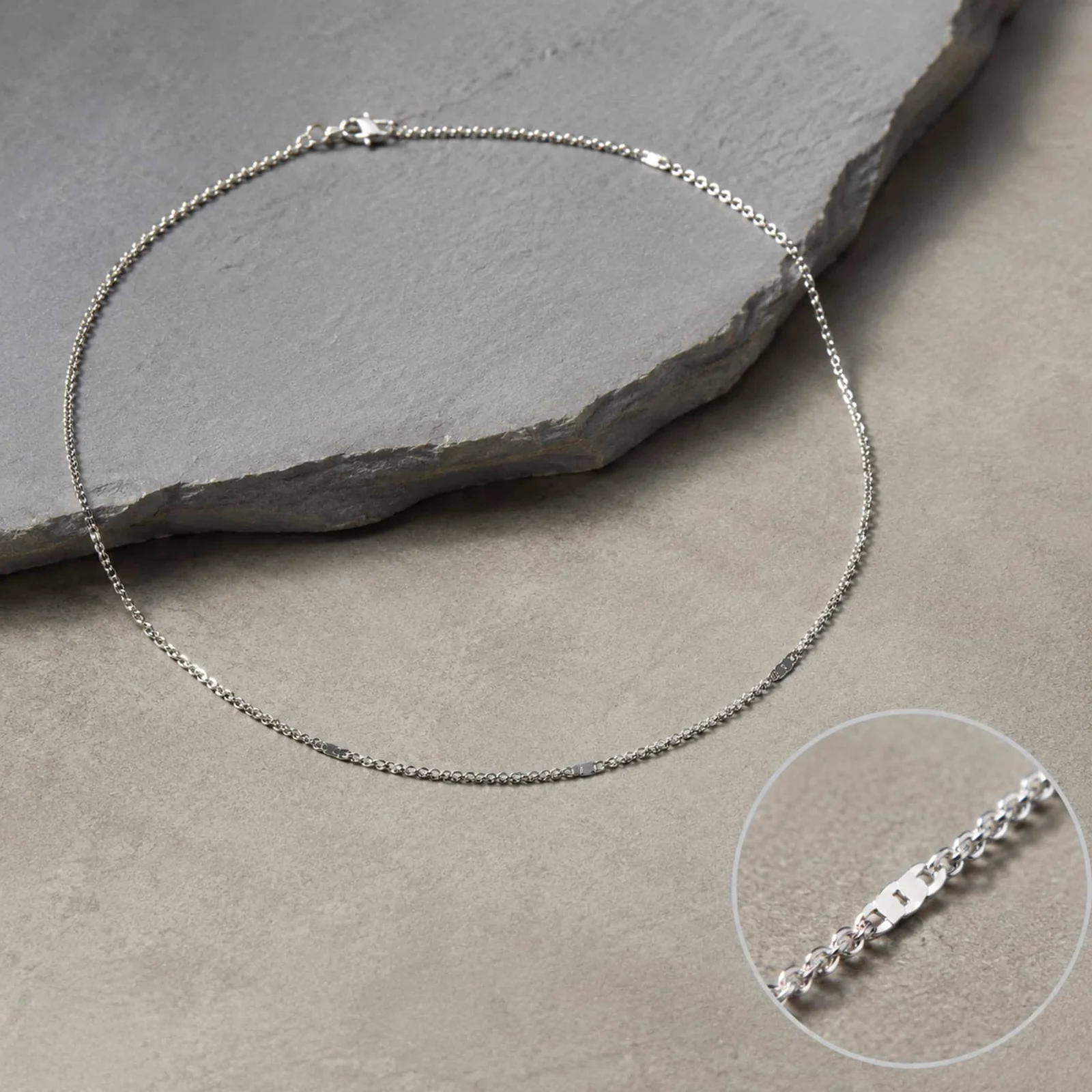 COLLAR DE CADENA ACERO PLATEADO