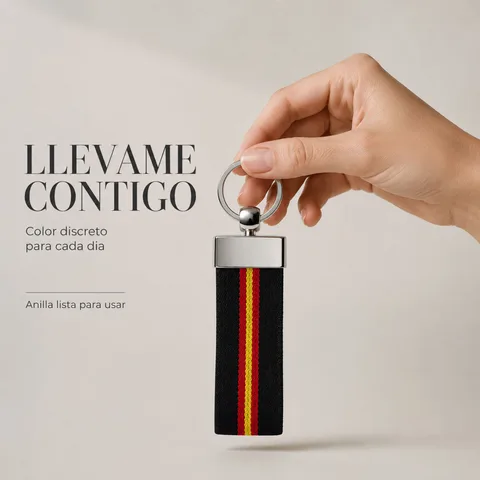 LLAVERO BANDERA ESPAÑA DE CINTA
