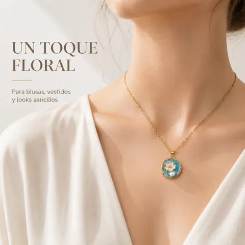 COLGANTE CHAPADO ORO 14K CON CIRCONITA