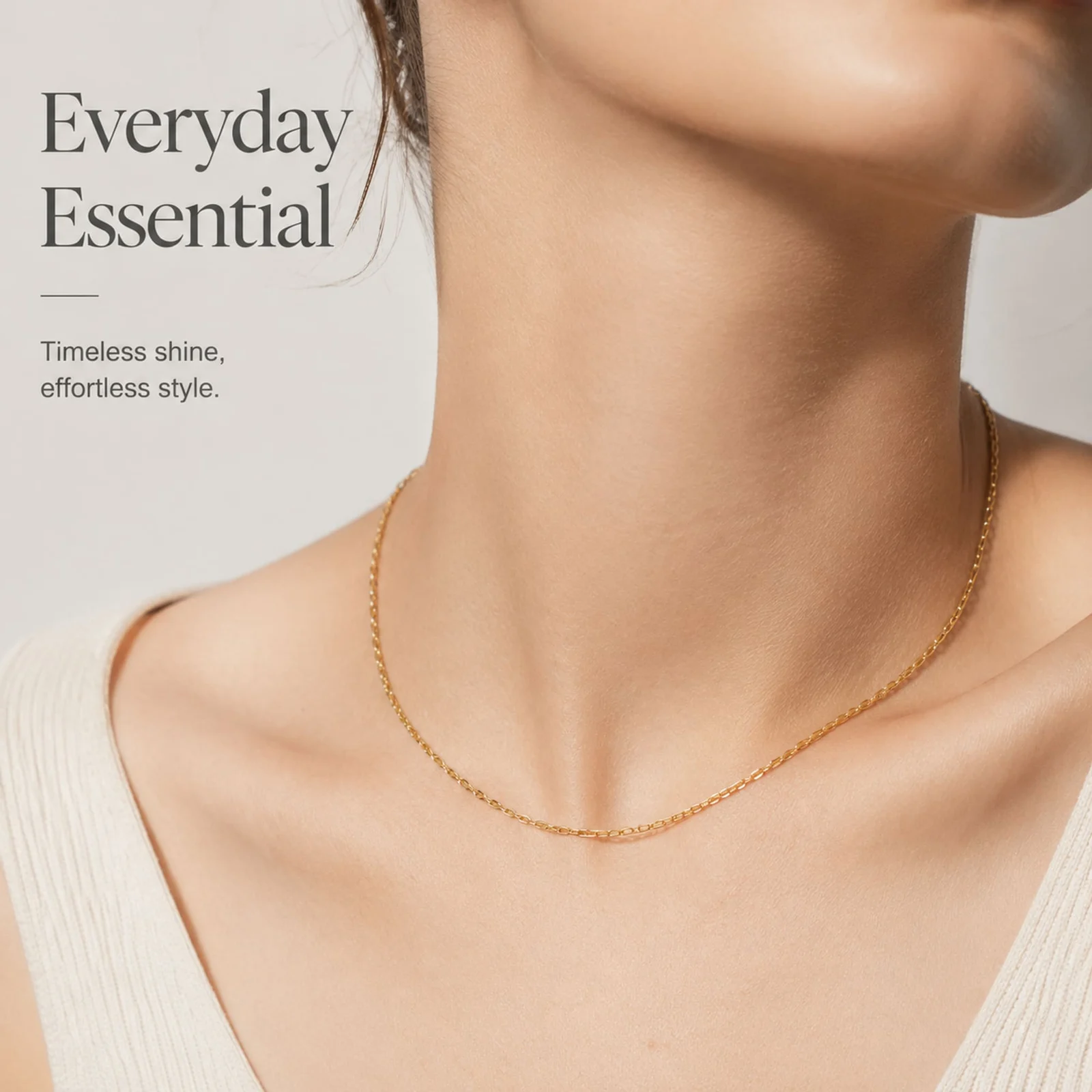 COLLAR DE CADENA ACERO DORADO