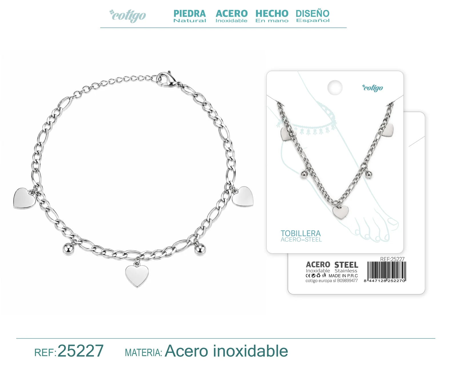 TOBILLERA ACERO INOXIDABLE