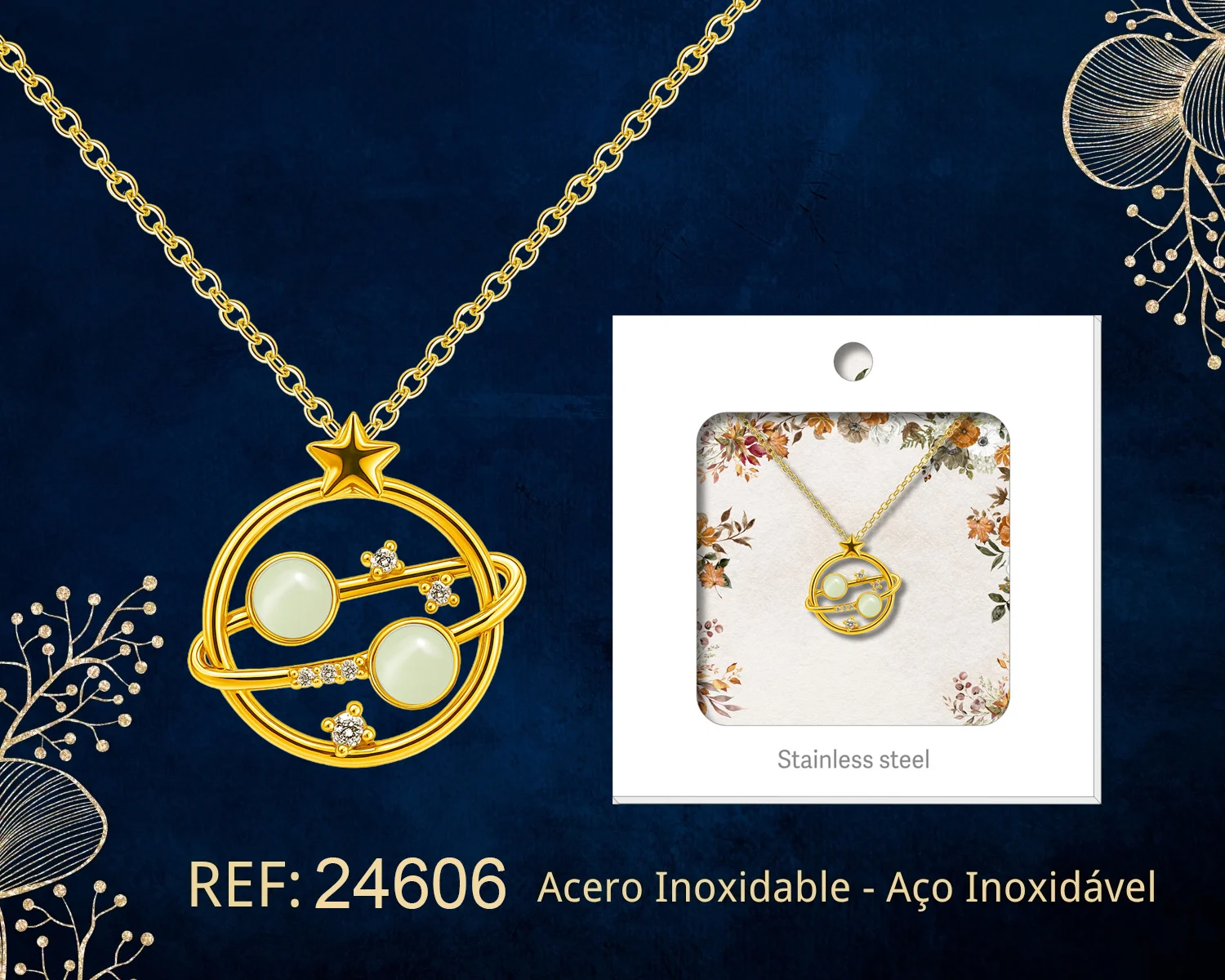 COLGANTE CHAPADO ORO 14K CON CIRCONITA