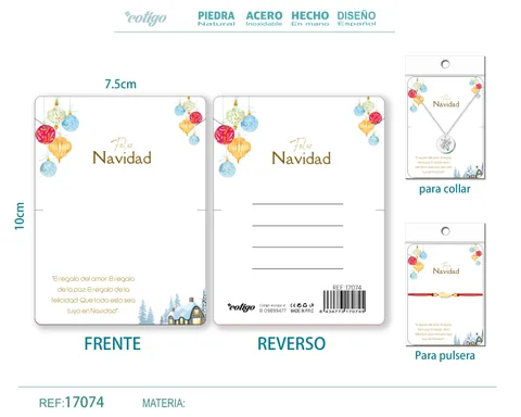 TARJETA DE NAVIDAD PARA BISUTERIA