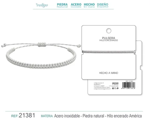 PULSERA HILO ENCERADO