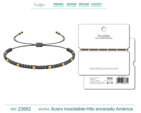 PULSERA HILO ENCERADO