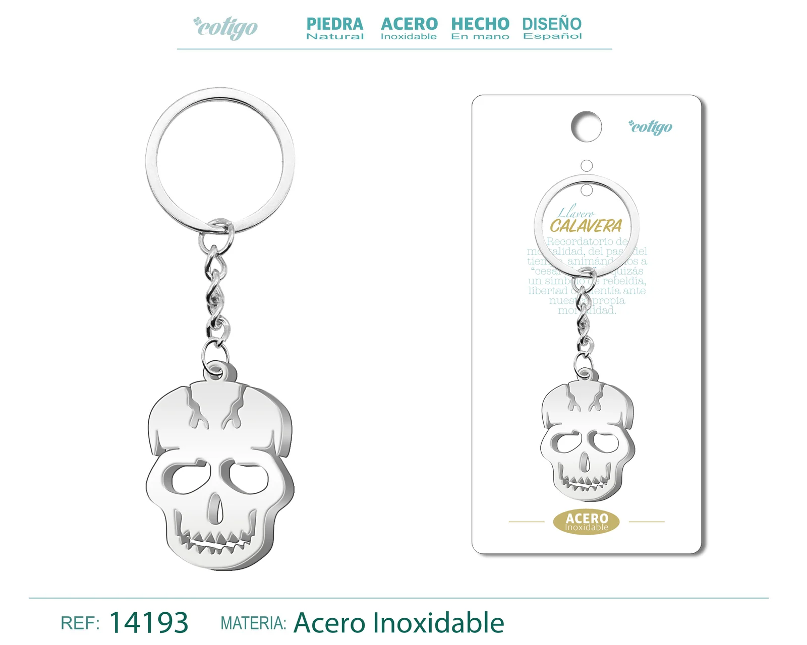 LLAVERO DE CALAVERA ACERO