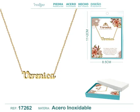 COLLAR VERONICA ACERO COLOR DORADO