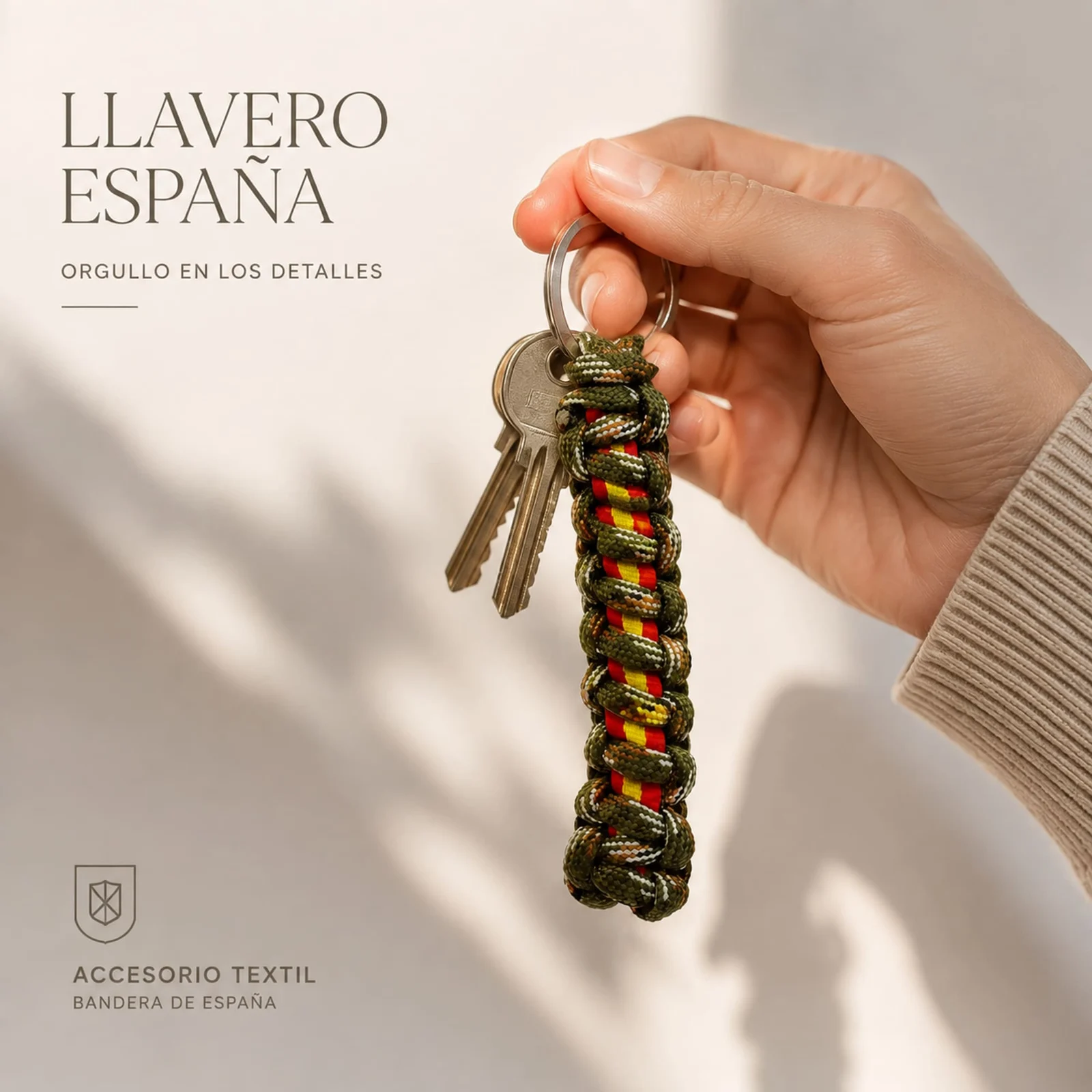 LLAVERO CUERDA CON ARO ACERO