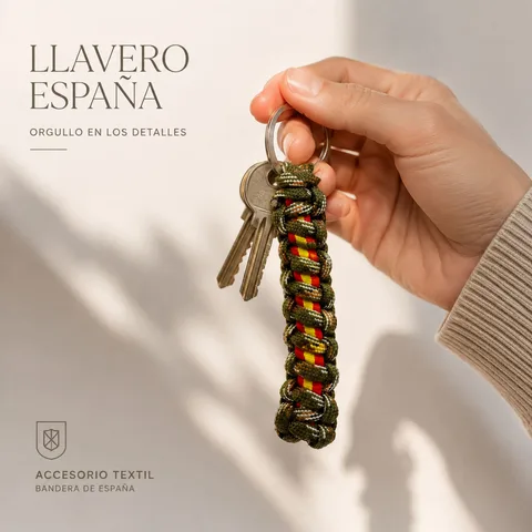 LLAVERO CUERDA CON ARO ACERO