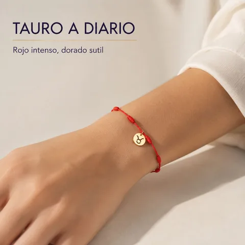 PULSERA 7 NUDOS CON TAURO ACERO. COLOR DORADO