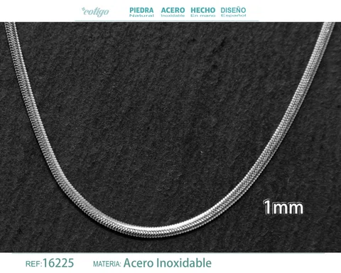 COLLAR DE CADENA ACERO PLATEADO