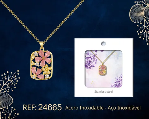 COLGANTE CHAPADO ORO 14K CON CIRCONITA