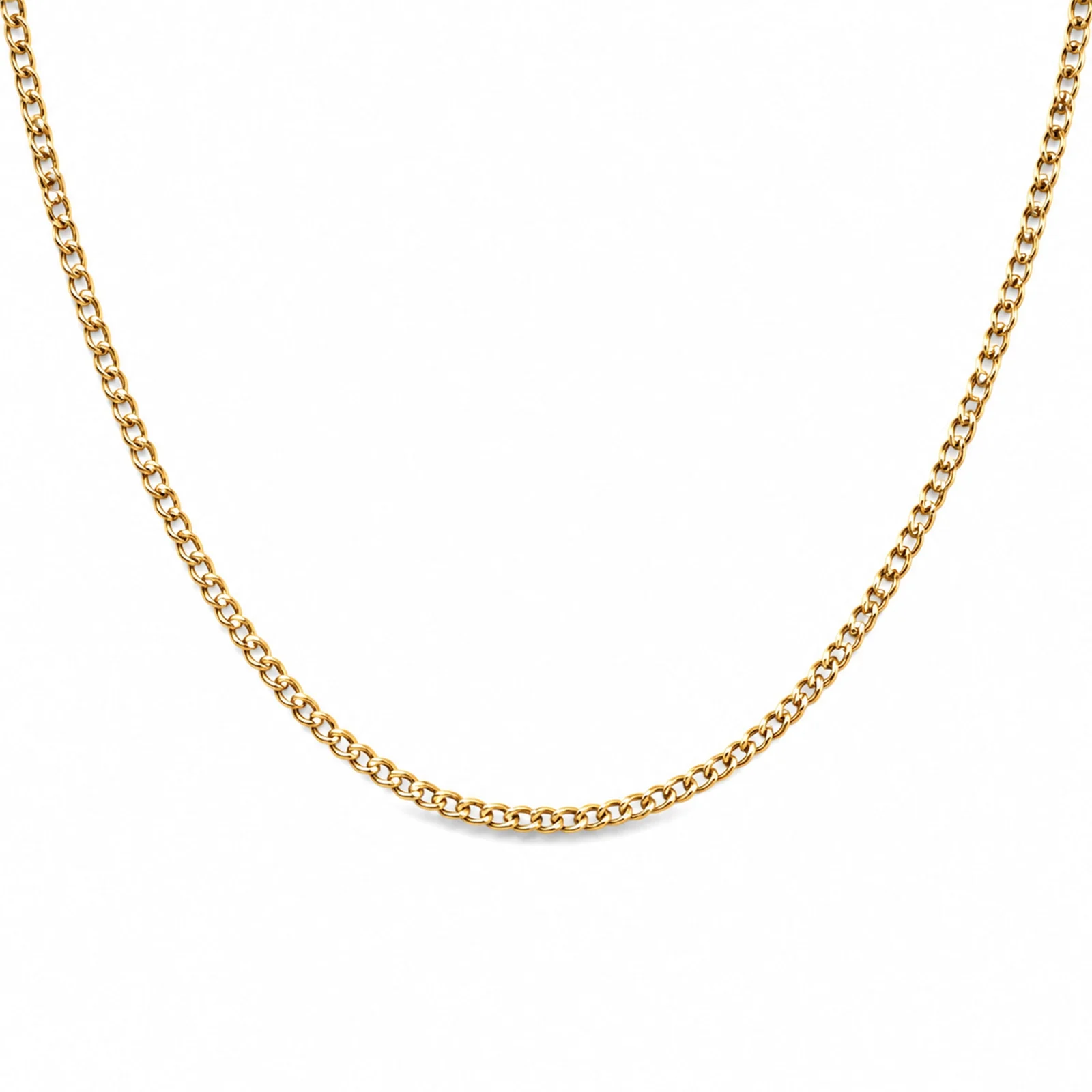 COLLAR DE CADENA ACERO DORADO