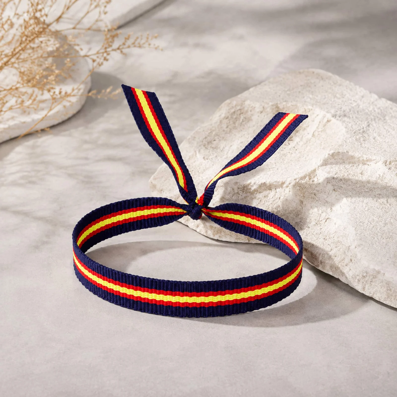 PULSERA ESPAÑA ANCHO 1CM AZUL