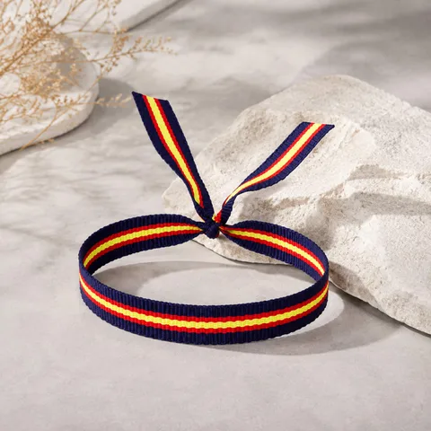 PULSERA ESPAÑA ANCHO 1CM AZUL