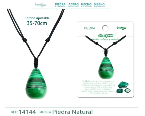 COLGANTE GOTITA DE PIEDRA MALAQUITA