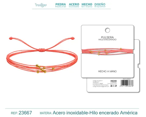 PULSERA HILO ENCERADO