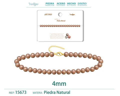 PULSERA JASPE CIRUELA 4MM