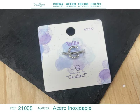 ANILLO G ACERO COLOR PLATEADO
