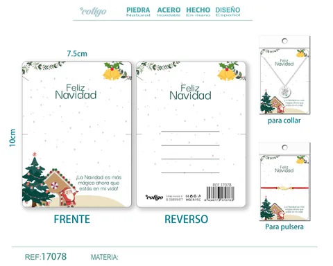 TARJETA DE NAVIDAD PARA BISUTERIA