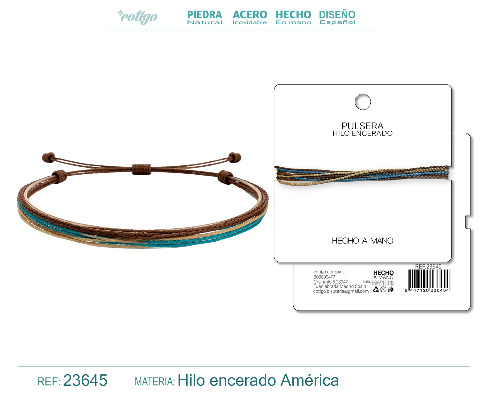 PULSERA HILO ENCERADO