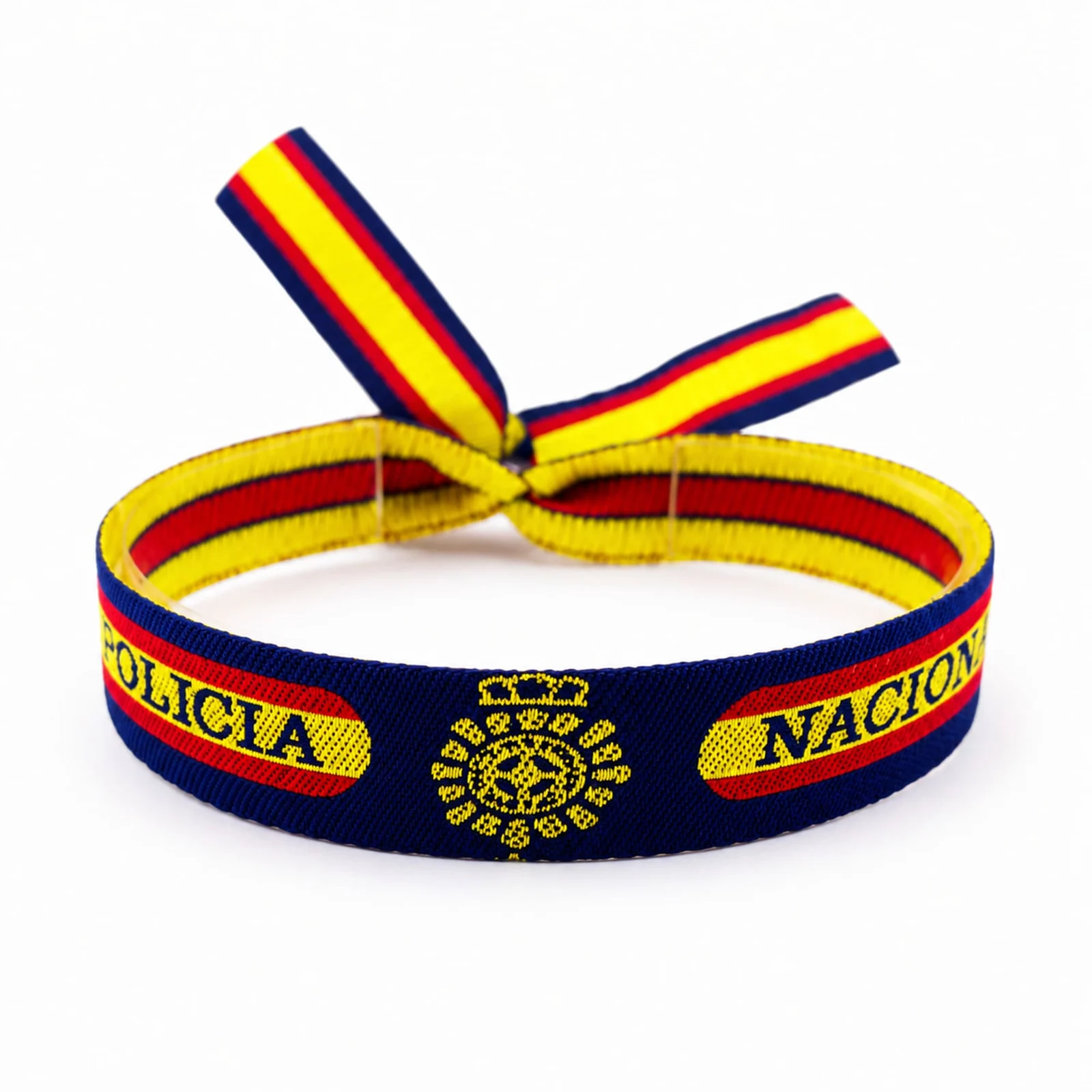 PULSERA ESPAÑA TEJIDO-POLICIA NACIONAL