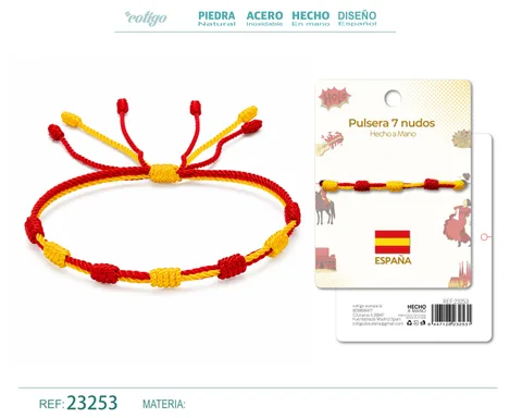 PULSERA 7 NUDOS DE BANDERA DE  ESPAÑA