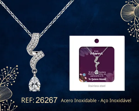 COLGANTE CHAPADO ORO 14K CON CIRCONITA PARA REGALAR