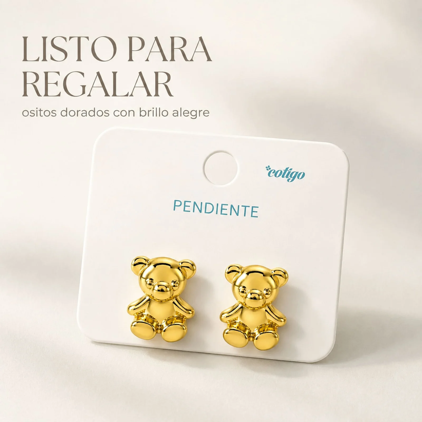Pendiente de Plástico Metalizado