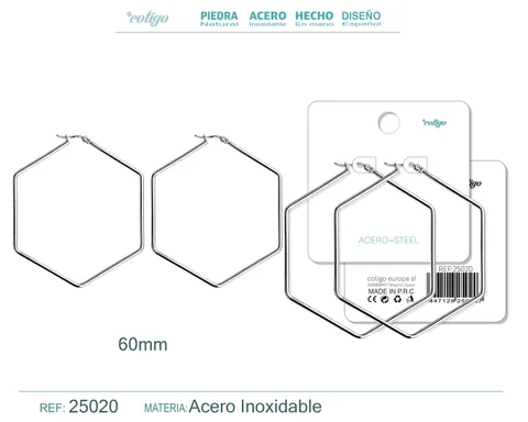 ARO ACERO 60MM COLOR PLATEADO