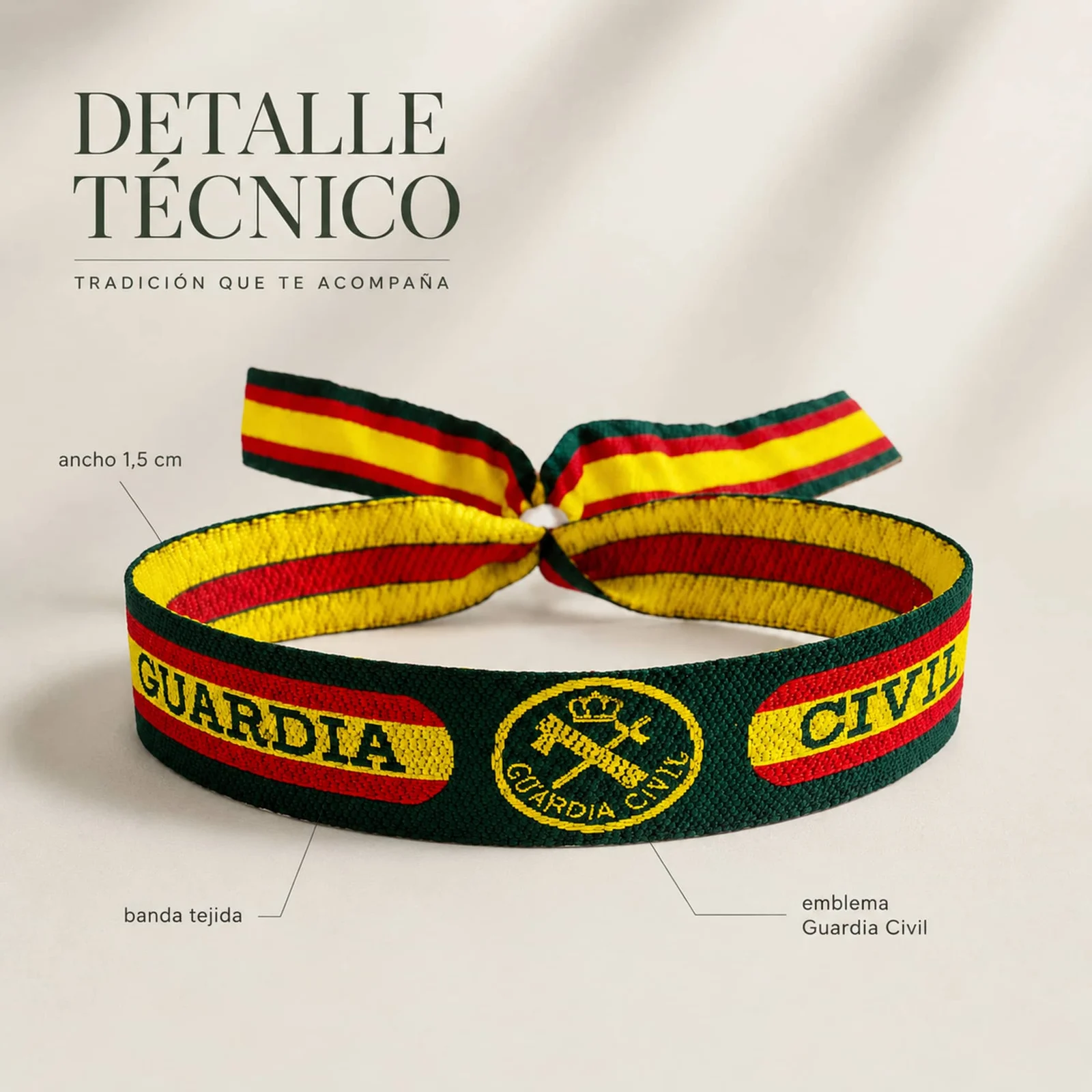 PULSERA ESPAÑA TEJIDO-GUARDIA CIVIL