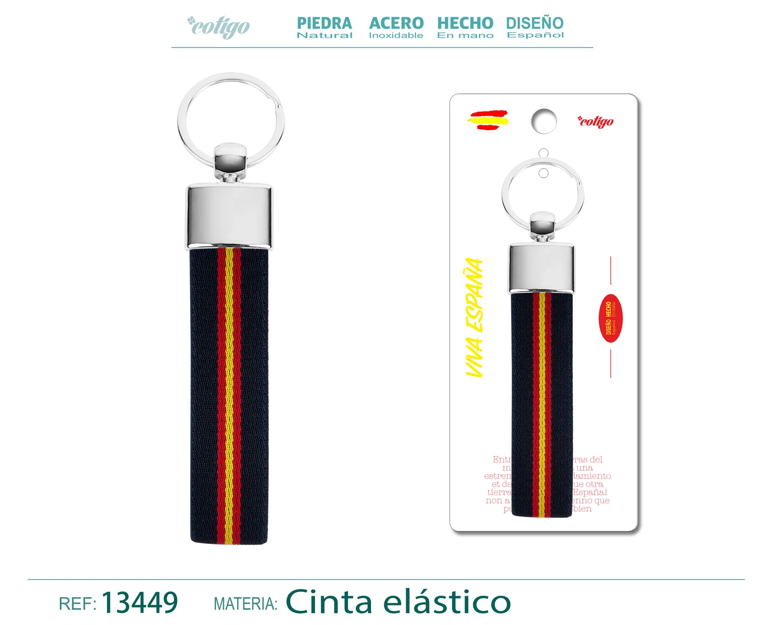 LLAVERO BANDERA ESPAÑA DE CINTA ELÁSTICA
