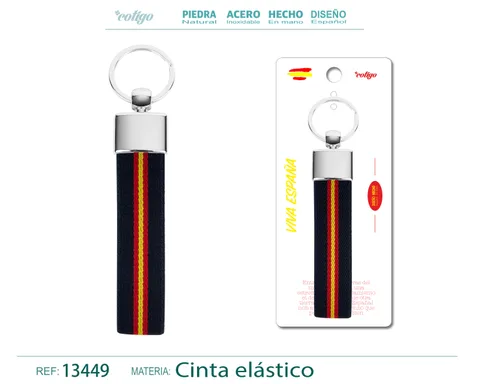 LLAVERO BANDERA ESPAÑA DE CINTA ELÁSTICA