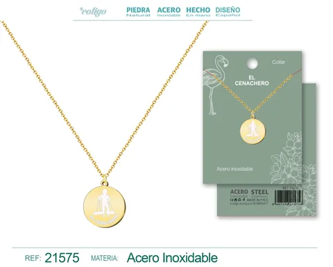 COLGANTE EL CENACHERO ACERO DORADO