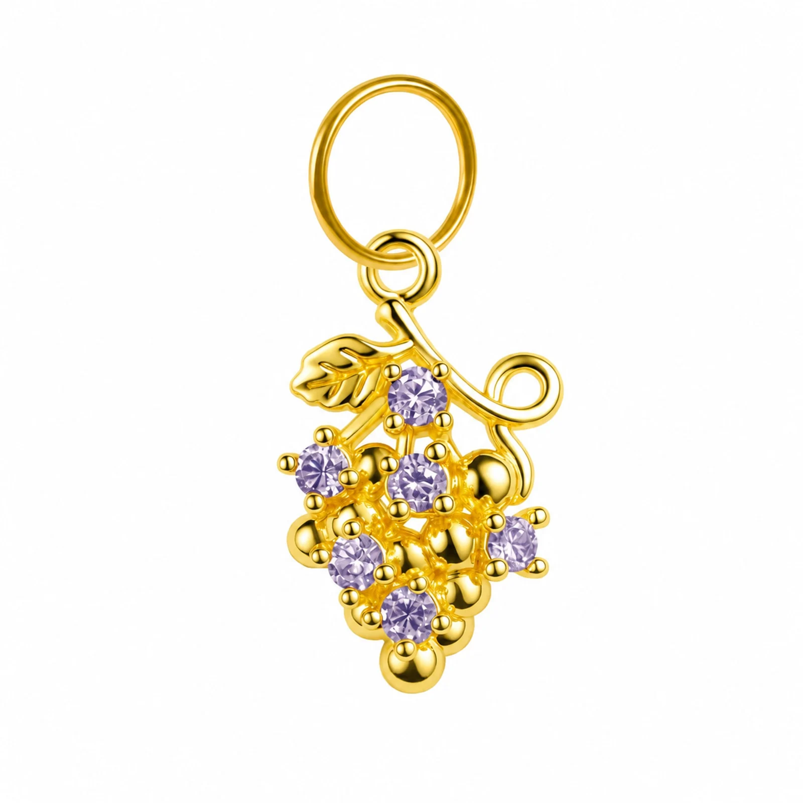 CHARM DE COBRE CHAPADO ORO 14K CON CIRCONITA