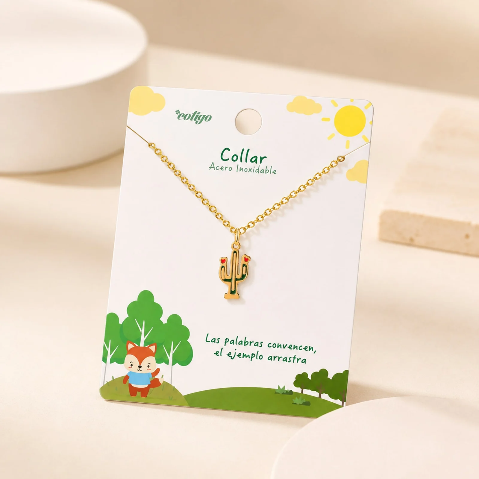 COLLAR NIÑA ACERO COLOR DORADO