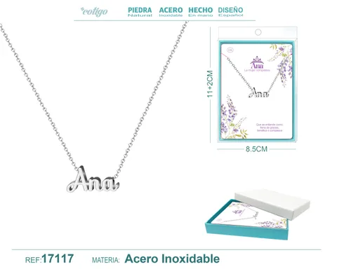 COLLAR ANA ACERO COLOR PLATEADO