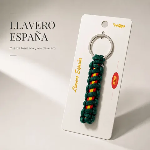 LLAVERO CUERDA CON ARO ACERO